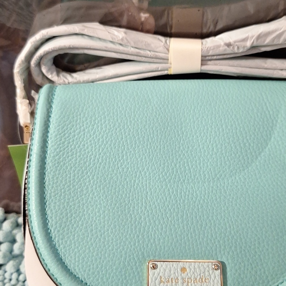 NWT Kate Spade Aqua/light Leather Crossbody Bag WKRU3782 OLIVER STREET - Picture 6 of 6